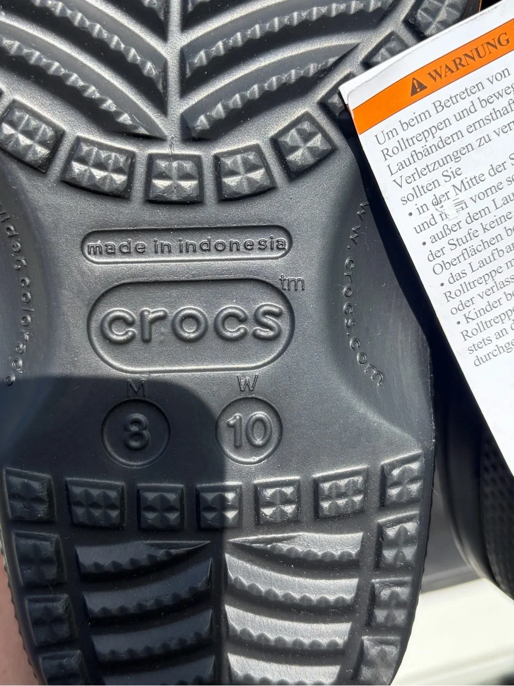 CROCS Classic Clog with Flame Graphic - Black & Orange